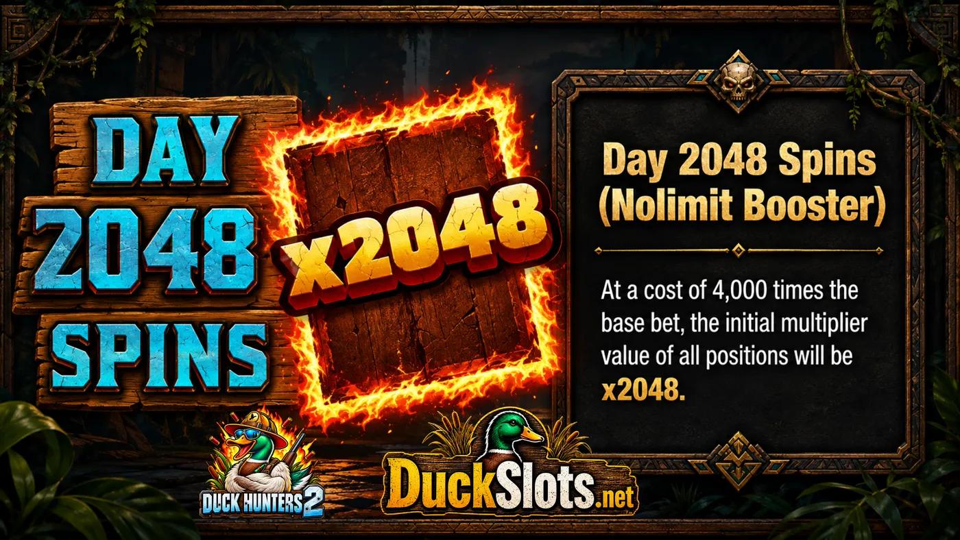 Duck Hunters 2 slot by Nolimit City — Day 2048 Spins booster