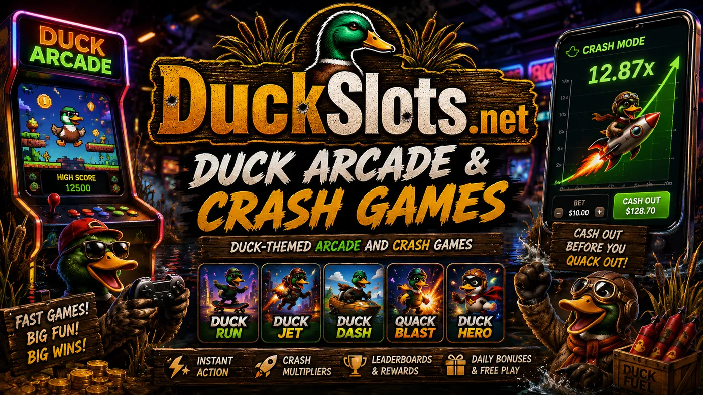 Duck-themed arcade and crash games