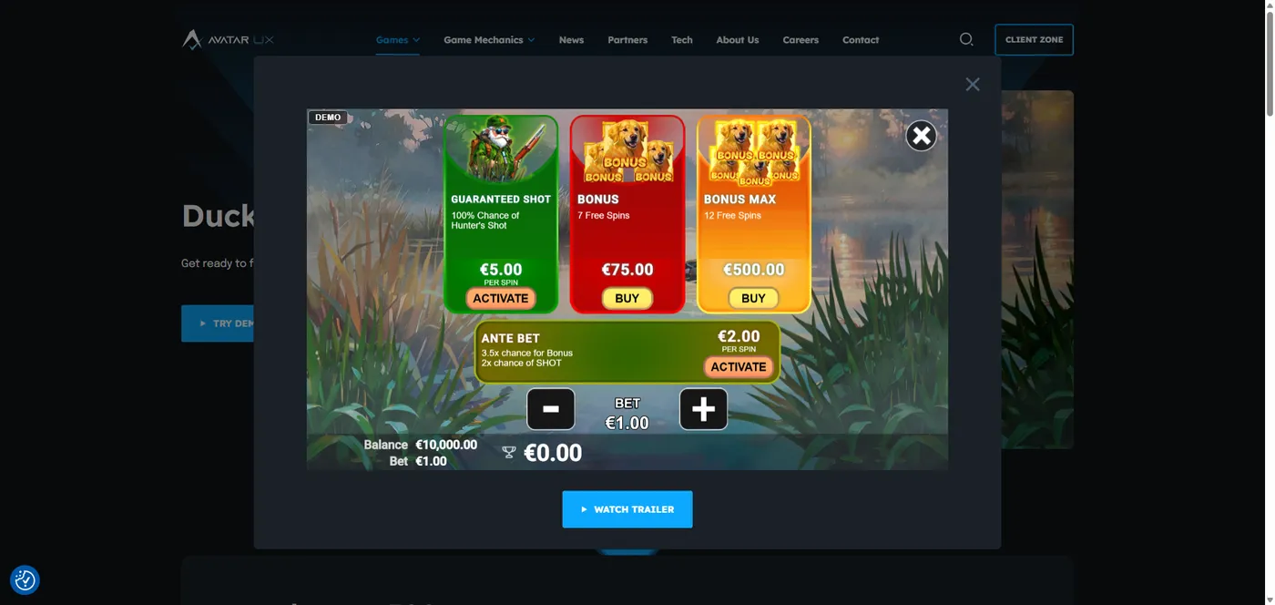 Duck Hunt 500 duck slot bonus round in play by AvatarUX
