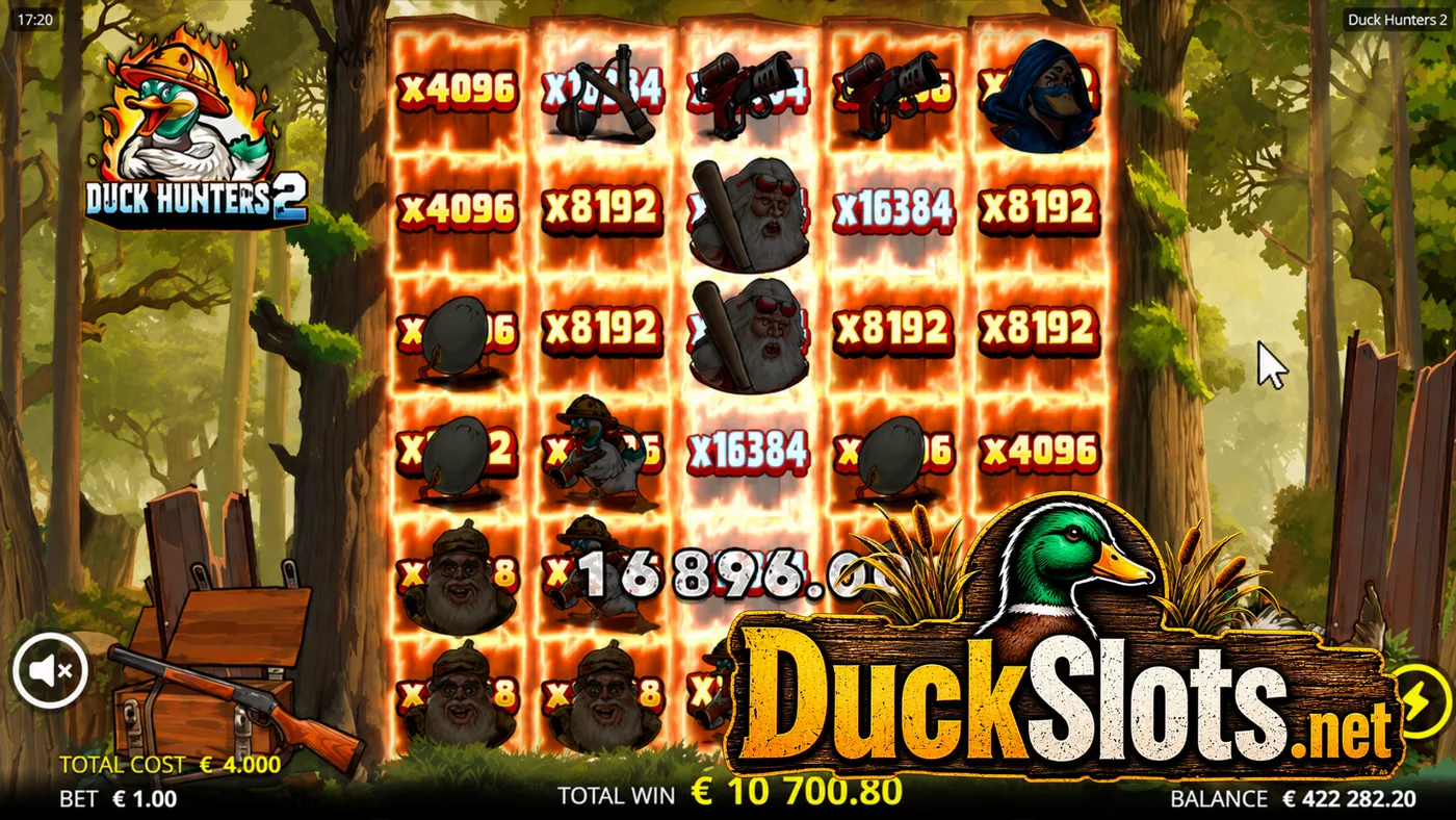 Duck Hunters 2 slot by Nolimit City — base game reels