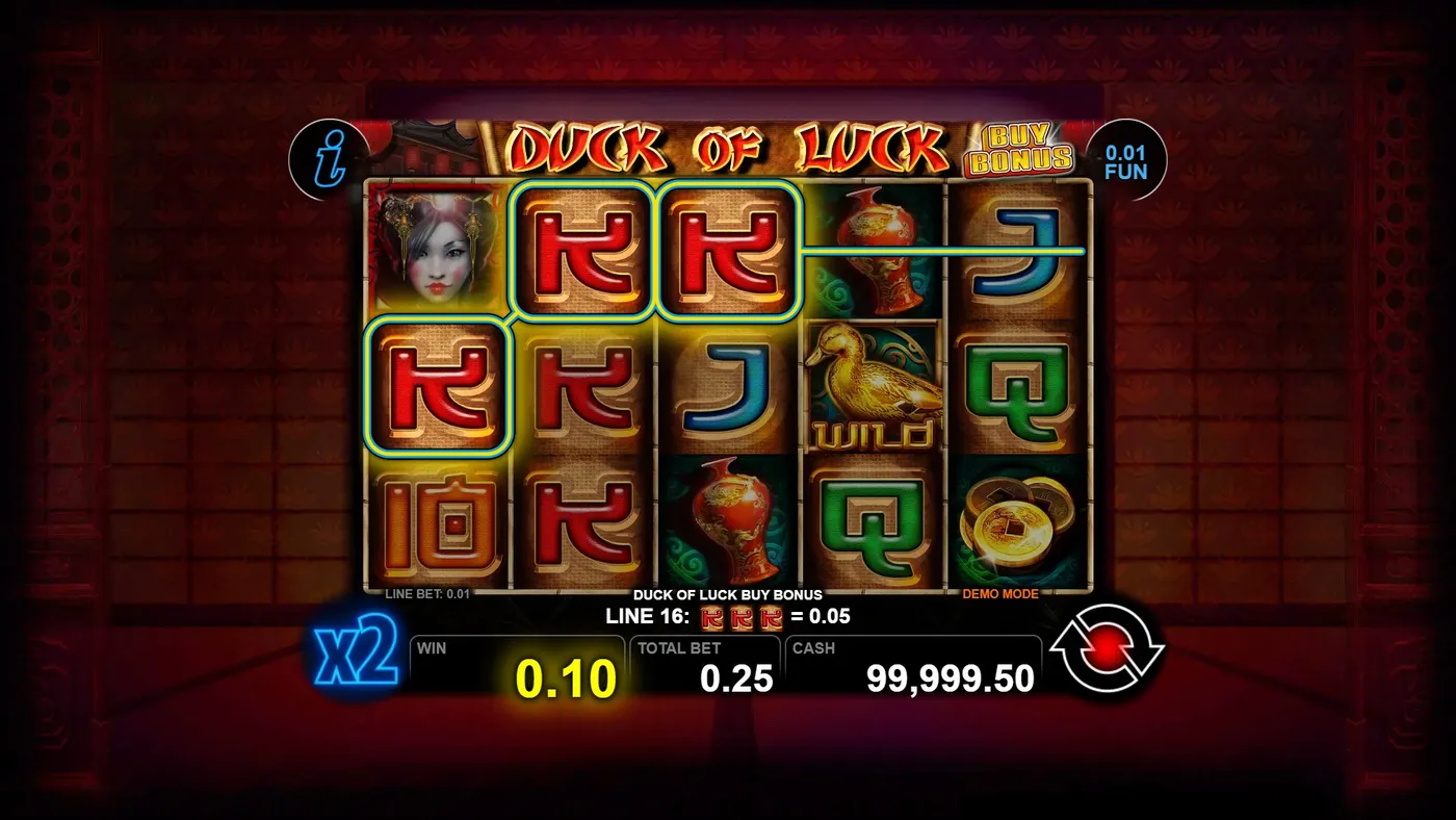 Duck of Luck duck slot base game by CT Interactive