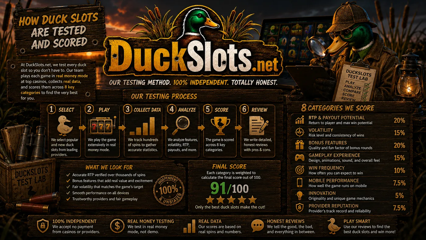 Testing method used for duck slot reviews