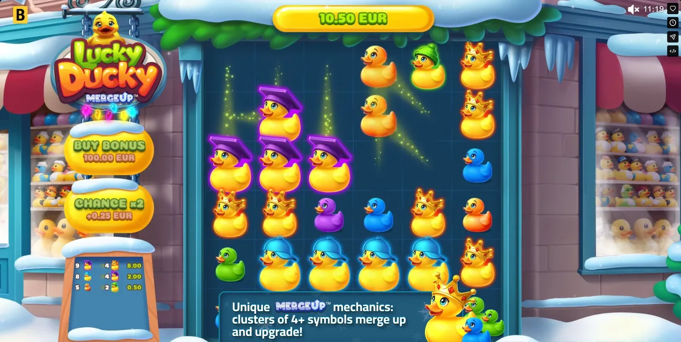 Lucky Ducky X-mas duck slot base game by BGaming