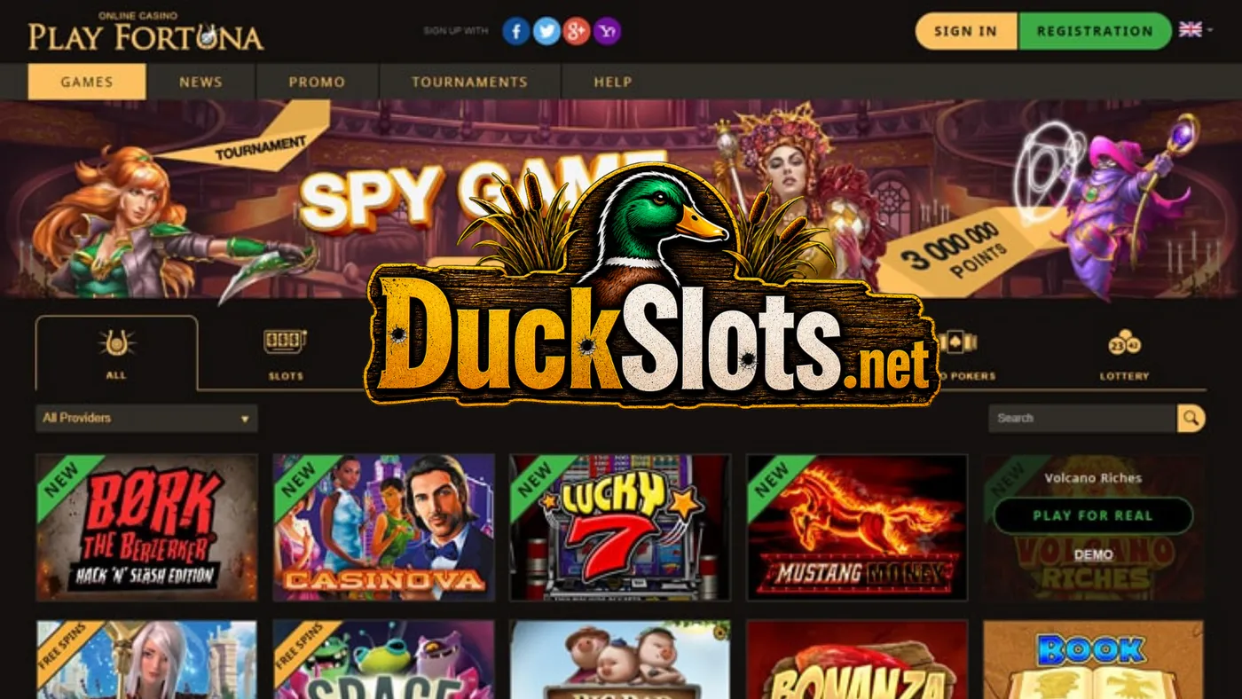 PlayFortuna casino lobby with slot games