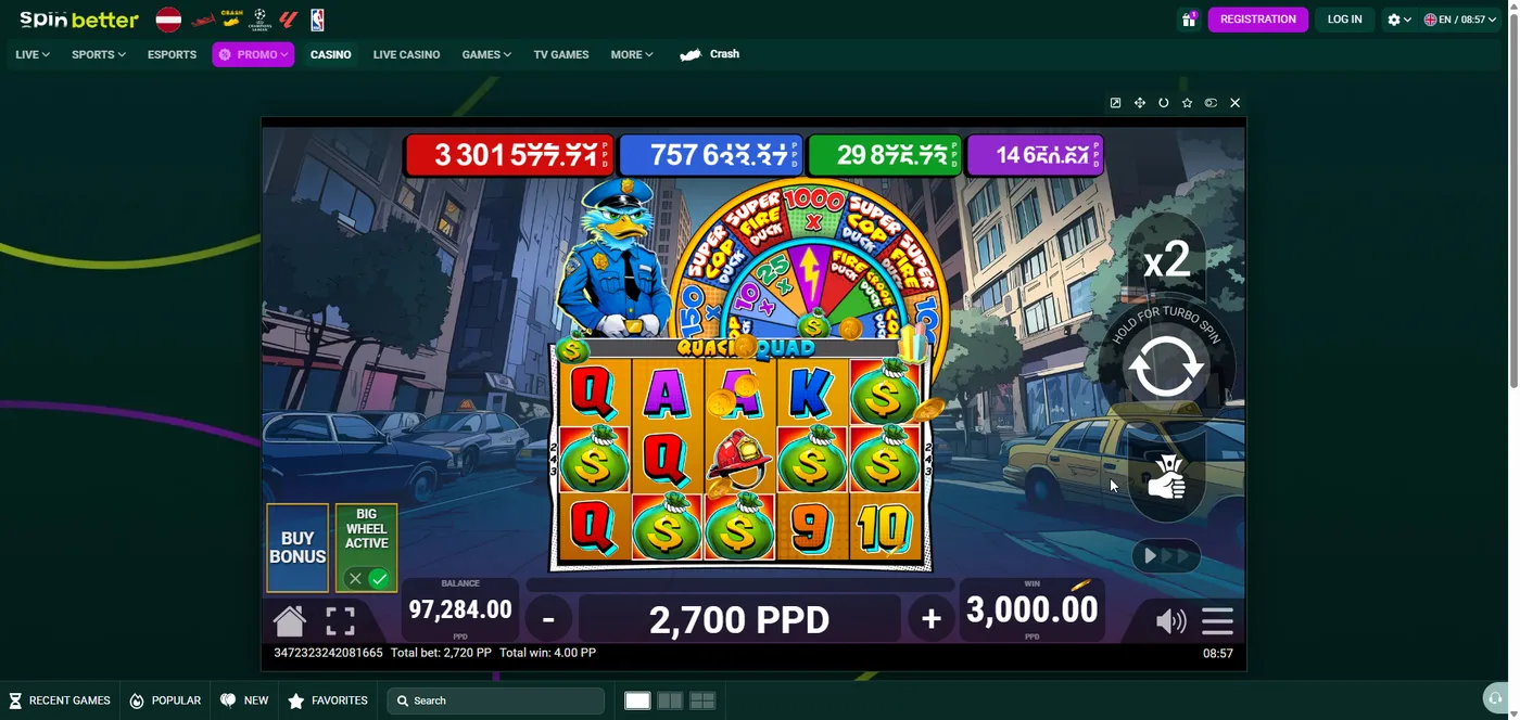 Quack Squad duck slot bonus round in play, part 4 by Pateplay