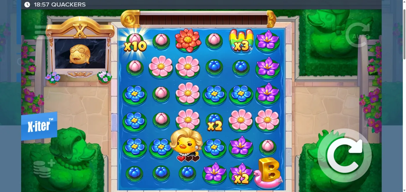 Quackers duck slot base game by ELK Studios