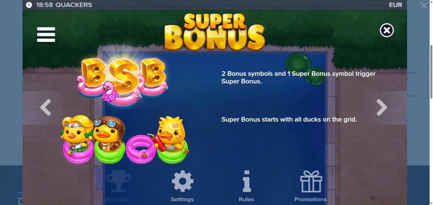 Quackers duck slot bonus round in play by ELK Studios